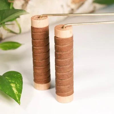 Baguette coudées de radiesthésie en bois pour la géobiologie etla recherche d'énergies subtiles